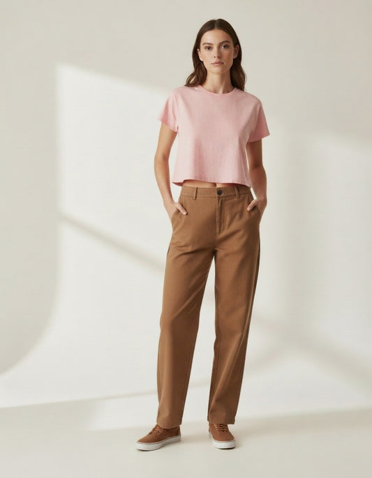 Regular Sleeves Crop Top