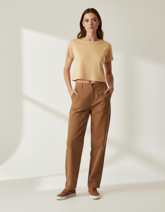 Regular Sleeves Crop Top