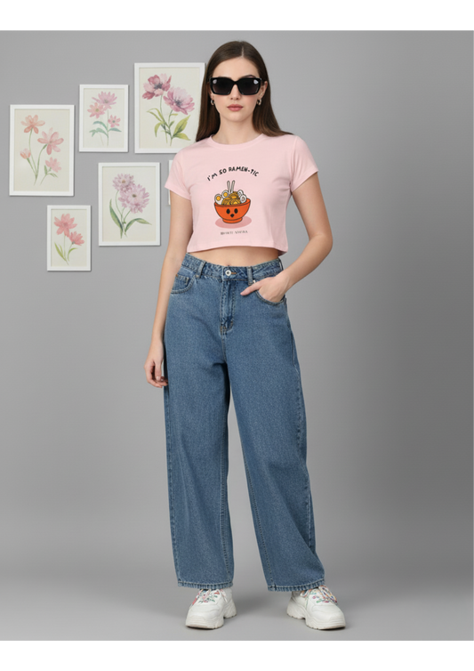 Female Baby Pink Crop Top